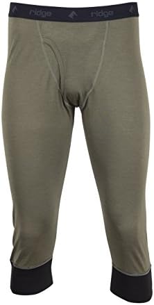 Ridge Merino Wool Men's Inversion 3/4 Length Midweight Bottom (Medium, Hemlock)