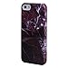 Landfox 5s Case,iPhone 5s Case Marble Texture Print Cover Case Skin for iPhone 5s (Red)
