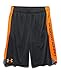 Under Armour Kids Boys' UA Eliminator Short, Black/Traffic Cone Orange, XS (7 Big Kids) X One Size