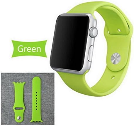Idea-Promo -Apple Watch Replacement Band - Soft Silicone Replacement Sports Wristbands Straps for Apple Wrist Watch iWatch (42, Green)