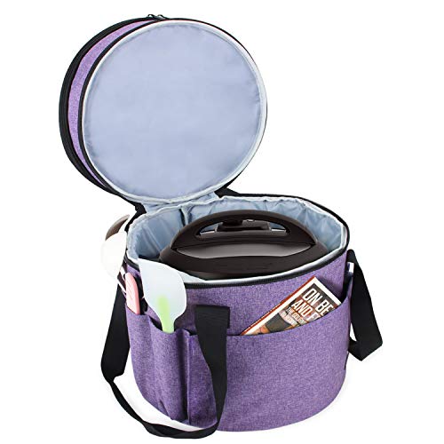 Luxja Carrying Bag Compatible with Instant Pot (8 Quart), Travel Tote Bag for 8 Quart Pressure Cooker and Extra Accessories, Purple