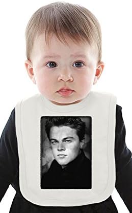 Leonardo Dicaprio Young Retro Organic Baby Bib With Ties