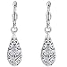 AMBESTEE Hollow Design White Gold Plated Drop Dangle Earrings Studs Set for Women Girls
