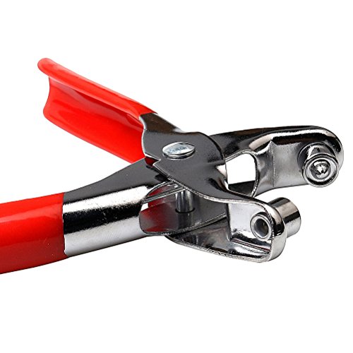 Color Scissor 1/4" Grommet Eyelet Setting Plier With 100 PCS Silver And 100 PCS Gold Eyelets Grommets, Eyelets Punch Holes Hand Pliers Tool For Making Holes in Leather/Clothes/Shoes/Fabric/Belts etc.