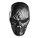UNOMOR Halloween Tactical Airsoft Mask with Metal Mesh Eyes Protection for Party Costume - Black