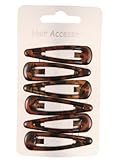 Set of 6 Tort Hair Clips Snap Bendies Sleepies 5cm (2