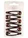 Set of 6 Tort Hair Clips Snap Bendies Sleepies 5cm (2