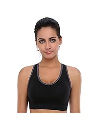 BAOMOSI - Sujetador deportivo para mujer con espalda cruzada - Sujetador acolchado sin costuras de alto impacto para yoga, gimnasio, ropa deportiva
