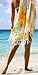 1 World Sarongs Womens Hawaiian Swimsuit Cover-Up Sarong in Yellow/Green/White
