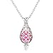 Adecco LLC 1PCS Antique Silver Vines Heart Openable Locket Essential Oil Perfume Aromatherapy Diffuser Pendant Necklace with 6 Sponge