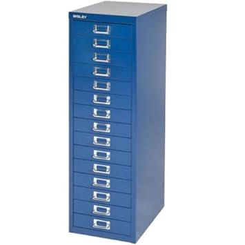 Bisley Exec 15 Multidrawer Filing Cabinet 39 15 Oxford Blue