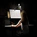 E-Feel 8 LED Portable Book Clip Lamp with Double-Pendulum Gooseneck for Reading or Studying in Night