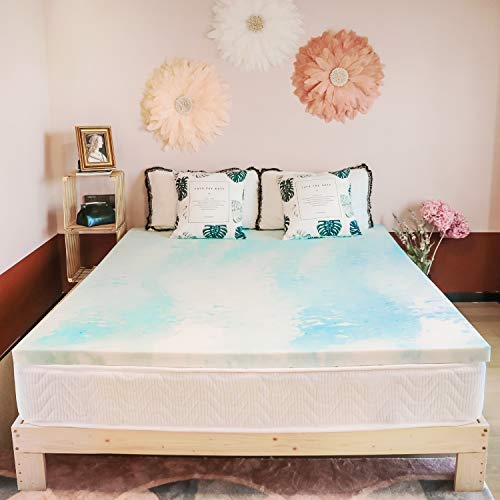 Mattress Topper, Polar Sleep 2 Inch Plush Gel Memory Foam Mattress