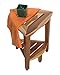 EcoDecors, Snazzy Corner, Corner Teak Shower Stool, Corner Teak Shower Bench, Corner Teak Shower Seat, Corner Teak Shower Shelf, Teak Caddy, Teak Shower Caddy, 18