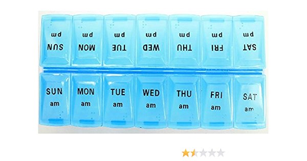 7 Day Assured Am/Pm Pill Organizer (Blue) (661291910197)