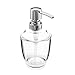 seafulee Soap and Lotion Dispenser Pump, for Kitchen or Bathroom Countertops - Clear/Chrome - 12 OZ (Clear)