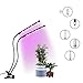 Grow Light for Indoor Plants, 24W Dual Head Timing Grow Lights with Auto Turn on/Off Function, 4/8/12 Timer, 8 Dimmable Levels, Adjustable Gooseneck, Red/Blue Integrated Spectrum (Dual Heads)