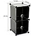 C&AHOME Cube Storage, 2-Cube Organizer Units, Plastic Closet Storage Shelves, DIY Book Shelf, Modular Bookcase, Cabinet Ideal for Bedroom, Living Room, Home Office, 12.4