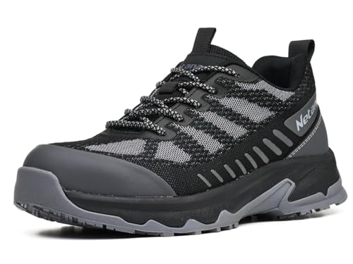 Netanac Lightweight Steel Toe Shoes Men