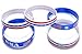 24Ct Fourth of July Patriotic Rubber Wristbands Bracelets - 4th of July Red White Blue Flag Party Favors Supplies Gifts Decorations