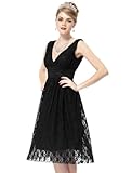 Ever Pretty Sexy Double V-Neck Lacey Empire Waisted Casual Cocktail Dress 03410