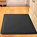 WellnessMats Anti-Fatigue 36 Inch by 24 Inch Bella Motif Kitchen Mat, Black