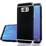Samsung Galaxy S8 Plus case,3 in 1 Removable case Hard PC Hybrid Cover [Anti-Scratch] Shockproof Thin and Slim Case [Electroplate Metal Texture] Non Slip Coated Matte Surface for Galaxy S8 Plus(black)
