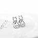 Cat Earrings Sterling Silver Mini Pet Cats Syud Earrings Jewelry Studs for Women(Pink cat earrings)
