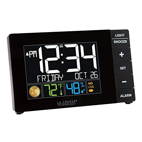 La Crosse Technology W88723 Color Alarm Clock with Temperature