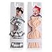 Baby Bling Bows Newborn to Little Girls Hair Bow - Printed and Classic Knot Headbands Toddlers Hair Accessories, One Size (2 Pack - Peach and Grey Stripe)