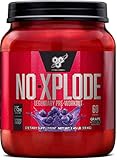 BSN N.O.-XPLODE Pre-Workout Supplement with Creatine, Beta-Alanine, and Energy, Flavor: Grape, 60 Servings