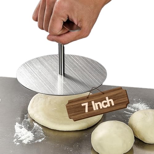 Simple Tortilla Press Maker - 7 Inch Stainless Steel Multi-Functional Dough Press Quesadilla Maker, Roti Maker for Making Flour, Corn, Gluten-Free Tortillas
