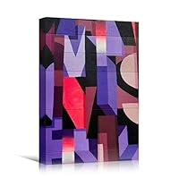Canvas Wall Art Geometrical Patterns Colorful Geometric Hallway Minimalist Mixed Media Multicolor Patterns - 12x18 inches