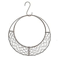 Springdoit Iron Wire Frame Succulent Wreath Frame, Practical Wire Plant Shelf Wedding Home Decoration (Moon Basket)