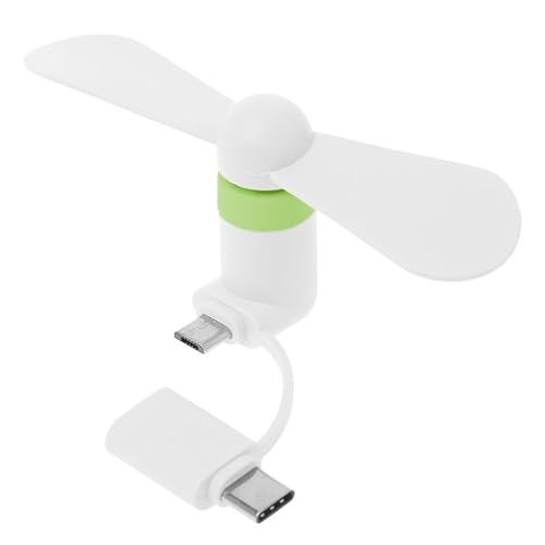Sichuan 2 in 1 Cooler Type-C Handheld Cooling Fan, Mini USB Fan for Android Micro USB Phones, White