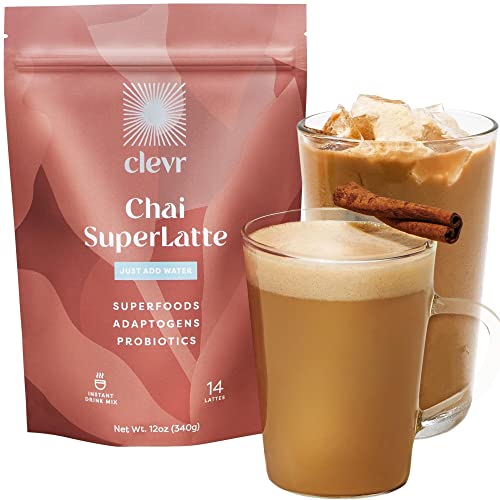 Clevr Blends Chai Tea Latte Oat Milk Instant SuperLatte Mix with