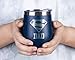 Super Dad Funny Mug -If Dad Can't Fix It We're All Screwed -Double Engraving -12 oz Wine Tumbler -Gifts for Dad from Daughter, Son -Father's Day Gifts -Men, Husband Birthday Gifts (Super Dad - Navy)