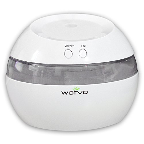 Wotvo 290ml with Night Light Ultrasonic Humidifier Mini USB 5v Voltage Anion Aroma Diffuser Electric Essential Oil Fragrance Machine Cool Mist Auto Off Quiet Aromatherapy for Household and Office Use