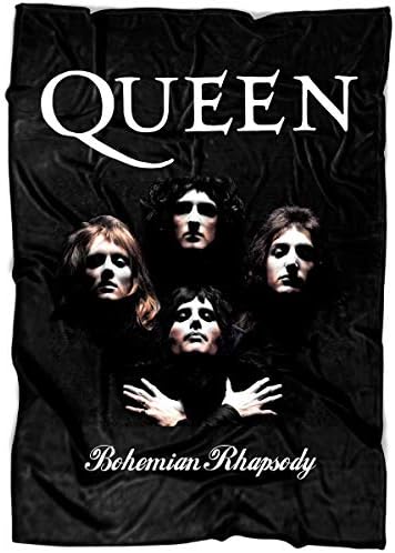 OHIOSTORE Queen Bohemian Rhapsody Soft Fleece Throw Blanket, Queen Rock Band Fleece Luxury Blanket (Medium Blanket (60"x50"))
