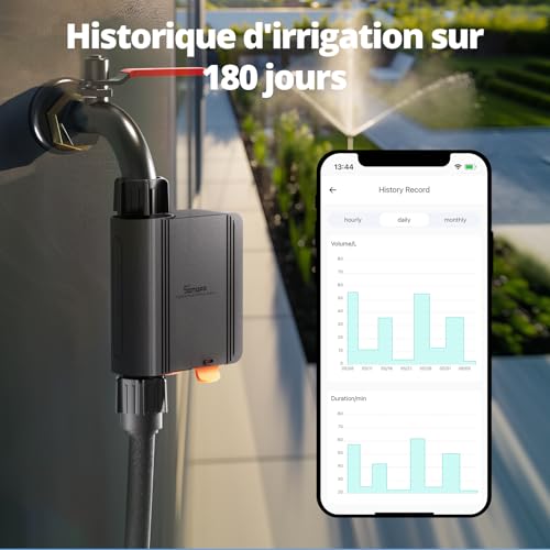 SONOFF Automatic Watering Timer, Automatic Watering Timer for Garden, Requires ZigBee Hub, IP55 Waterproof, History Query, Compatible with Alexa/Google Home/Home Assistant