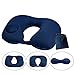 CELAHE Inflatable Travel Neck Pillow, Portable Airplane Pillow and Cervical Neck Pillow for Kids + Adults, for Lightweight Support in Airplane, Car, Train, Bus and Home, with Storage Bag