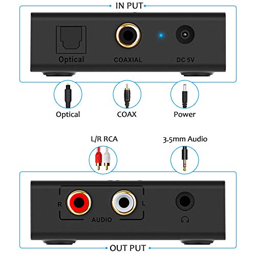 1 Digital+Converter+Optical+TOSLINK+Headphone