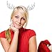 CEALXHENY Christmas Headband for Women Delicate Reindeer Antlers Headbands Holiday Party Gifts for Girls (B Silver 1)