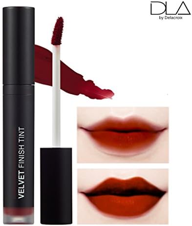 DLA Velvet Finish Tint 5g - 5 Colors / Highly Saturated Full Color Lip Mousse with Velvet Matte Finish (05 Bad Burgundy)