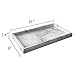 Roomfitters Marble Print Vanity Tray Cosmetic Jewerly Storage Handmade Rectangle Ottoman Catchall Tray,White,Large