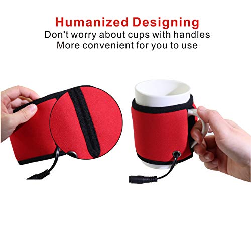 12V Car Electric Warmer Cup Sleeve Travel Beverage Warmer,Portable Baby Bottle Warmer for Milk,Coffee,Tea,Water