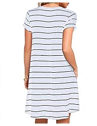 Sunnyme - Vestido de manga corta para mujer, estilo casual, tallas grandes