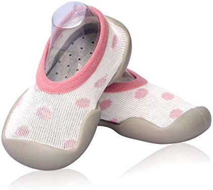 Toddler Toes - Peach Polka Shoe Anti Slip Shoes, Kids Shoe, Infant, Toddler, Walker Shoes, Girls, Boys