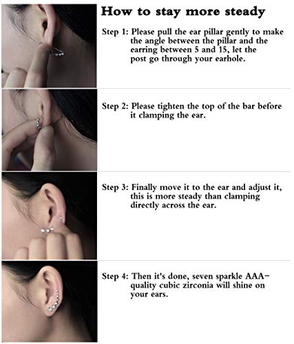 Elensan-7-Crystals-Ear-Cuffs-Hoop-Climber-S925-Sterling-Silver-Earrings-Hypoallergenic-Earring Elensan-7-Crystals-Ear-Cuffs-Hoop-Climber-S925-Sterling-Silver-Earrings-Hypoallergenic-Earring