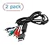 Playstation 3 And Playstation 2 Cable Premium High Resolution Component Audio Video Cable - 2 Pack